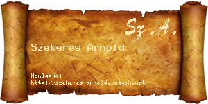 Szekeres Arnold névjegykártya