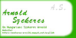 arnold szekeres business card